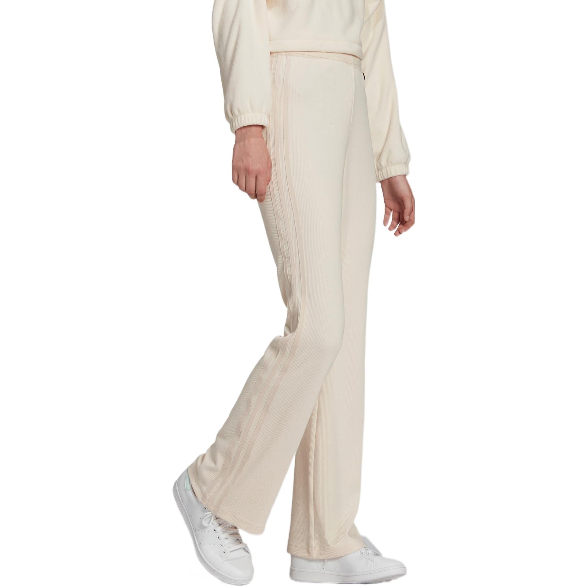 (WMNS) adidas Retro Luxury Flared Pants 'White' HL0054