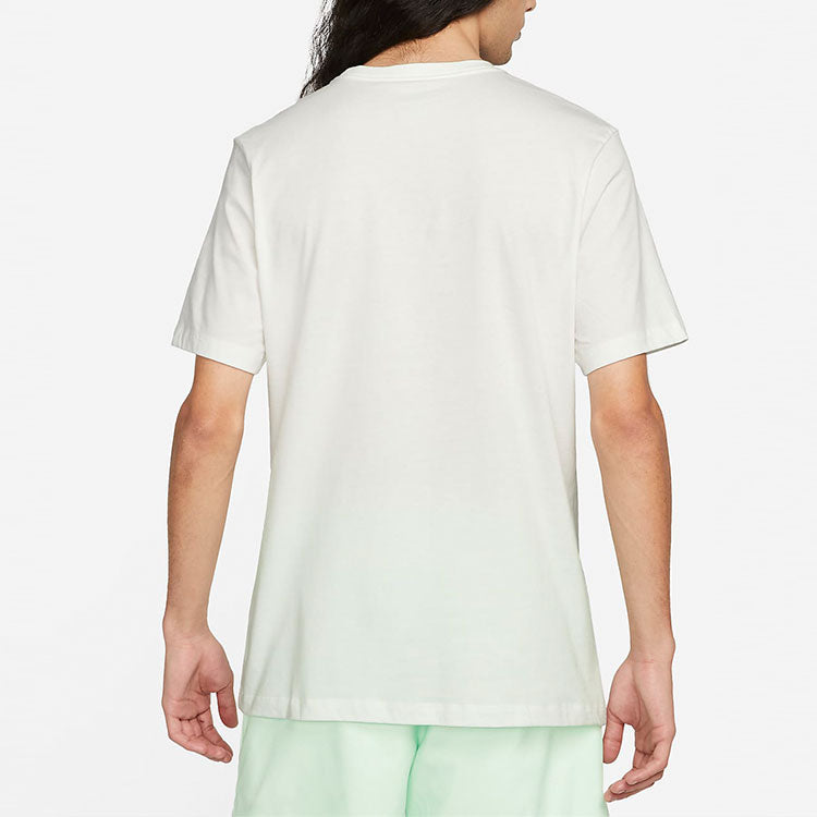 Nike Sportswear Graffiti Logo Sports Round Neck Short Sleeve Beige DM2215-133