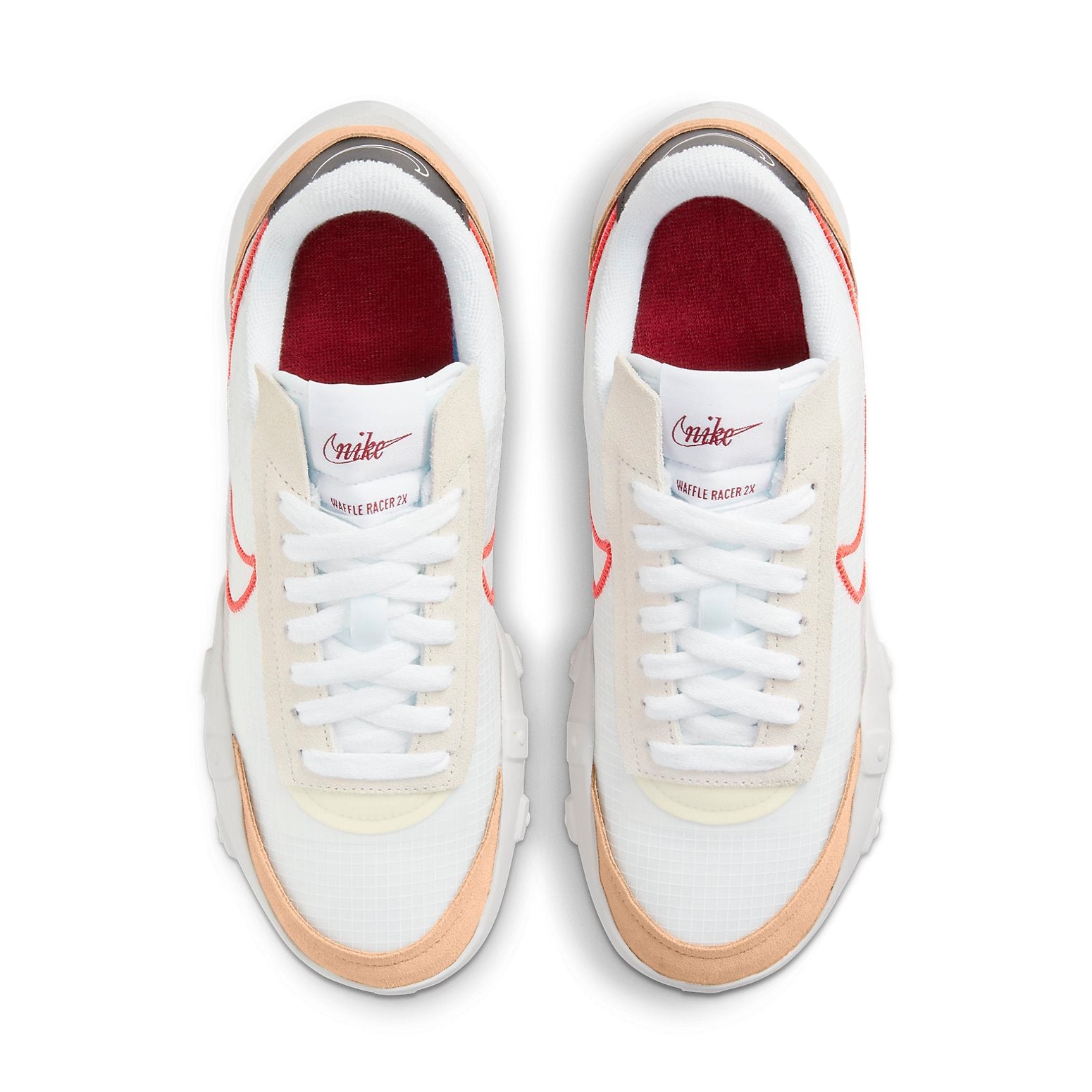 (WMNS) Nike Waffle Racer 2X 'White Bright Crimson' CK6647-101
