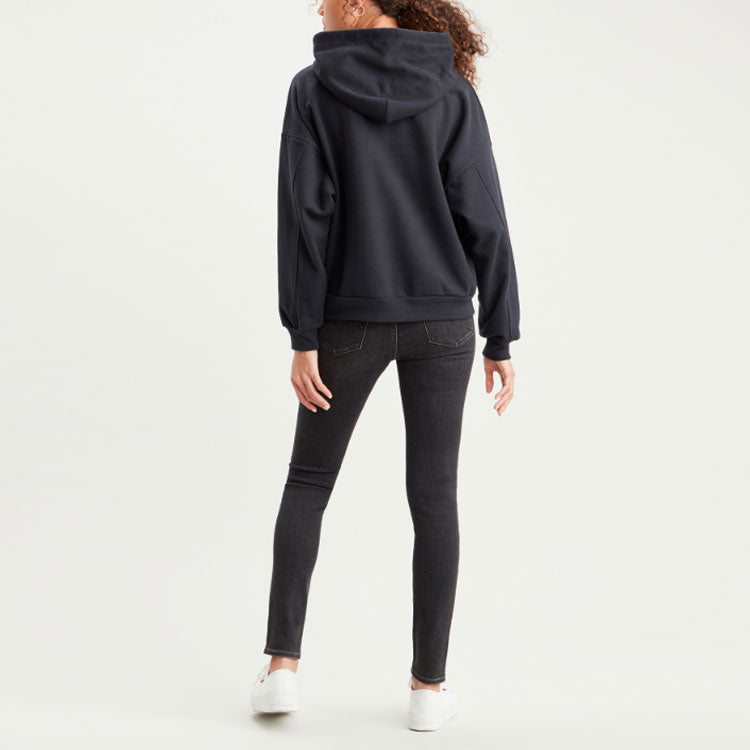 (WMNS) Levi's Loose Casual Hoodie 'Black' 85280-0016