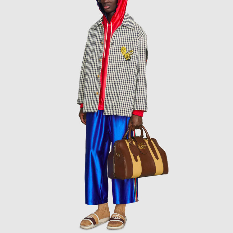 Gucci SS21 Printing Plaid Jacket Colorblock 654022-ZAGPR-9064