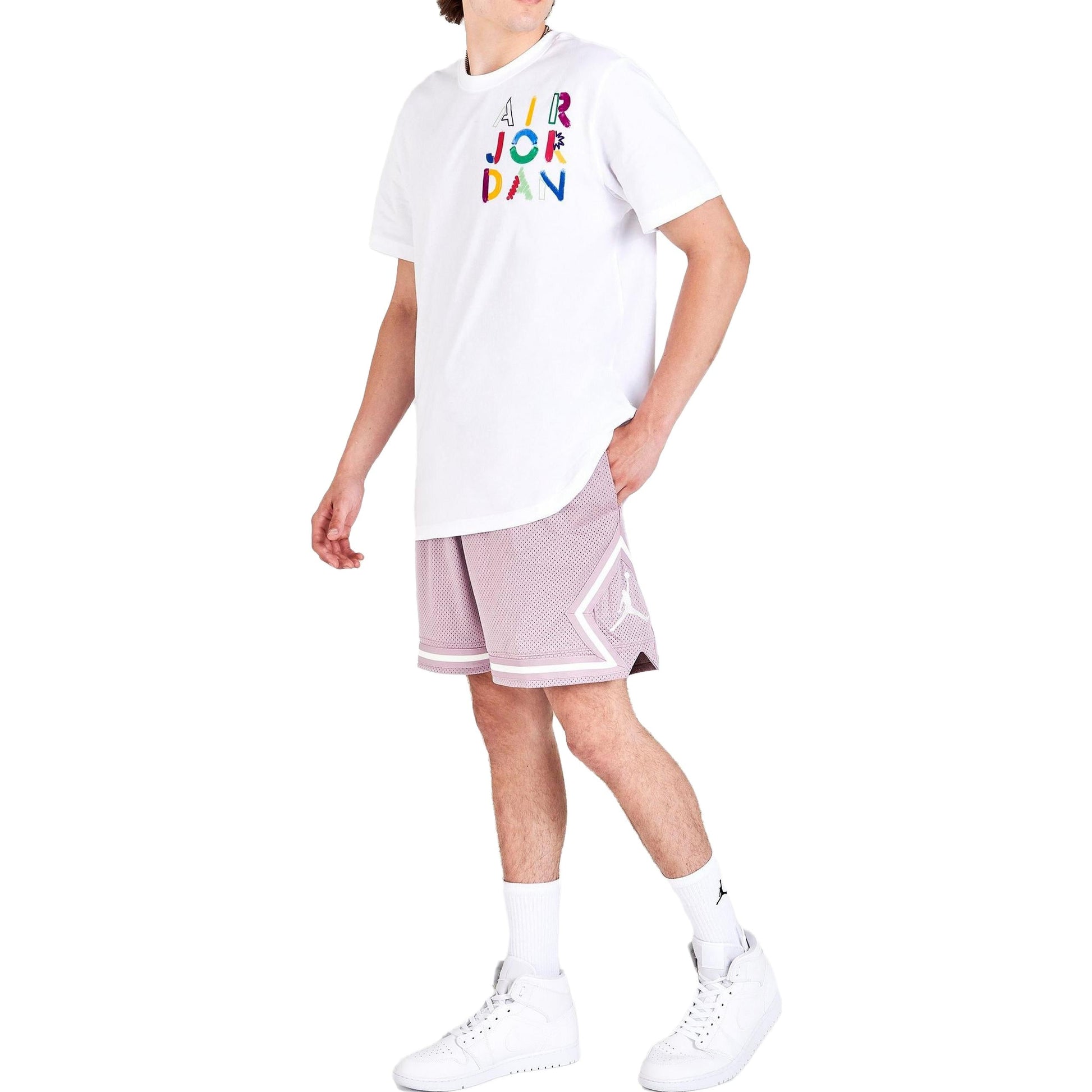 Air Jordan Diamond Mesh Shorts 'Plum Fog' DM1367-501