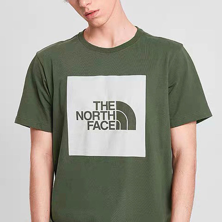 THE NORTH FACE FlashDry Box Logo Short Sleeve Couple Style Green 499K-37X