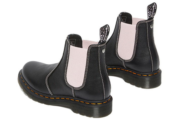 (WMNS) Dr. Martens 2976 Contrast Leather Chelsea Boots 'Black Pink' 27275001