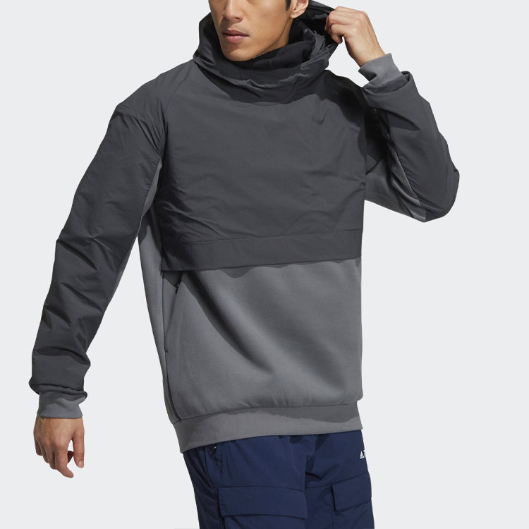 Men's adidas Terrex Fwa Hd Sweat Outdoor Sports Elastic Woven Colorblock Dark Grey H13846