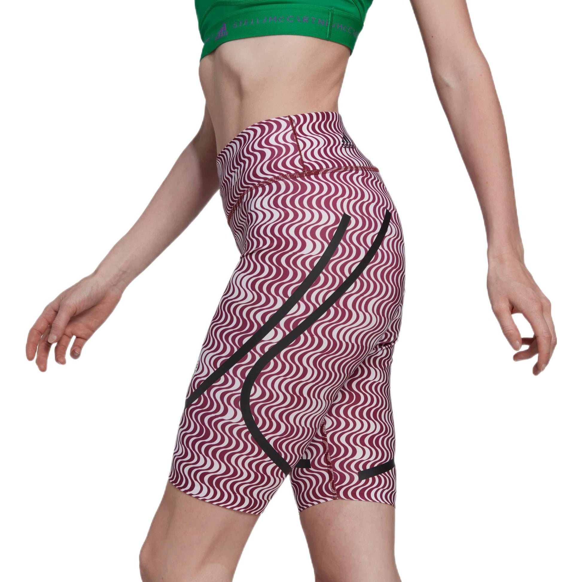 (WMNS) adidas by Stella McCartney TruePurpose Printed Cycling Leggings Asia Sizing 'Pink Black' HI6044