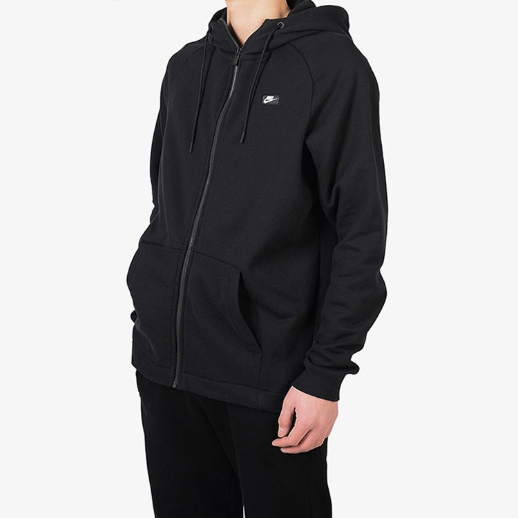 Nike Athleisure Casual Sports Cozy Wear-resistant Hooded Jacket Black AR1725-010