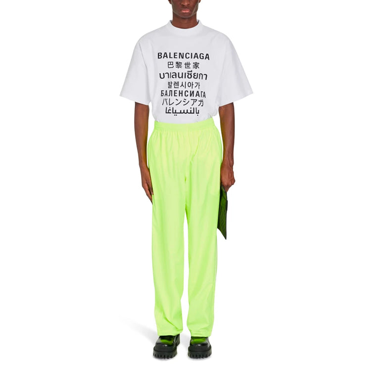 Men's Balenciaga SS21 Word Short Sleeve White 641613TJVI59040
