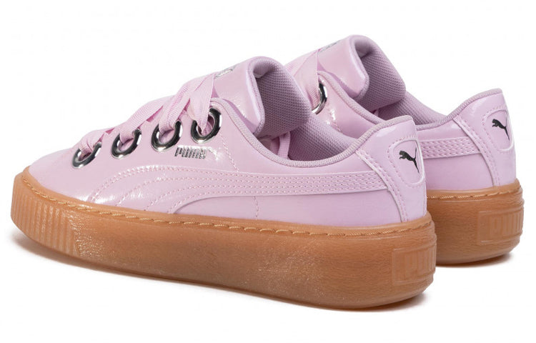 (WMNS) PUMA Basket Platform Kiss Leisure Board Shoes Pink 366822-03