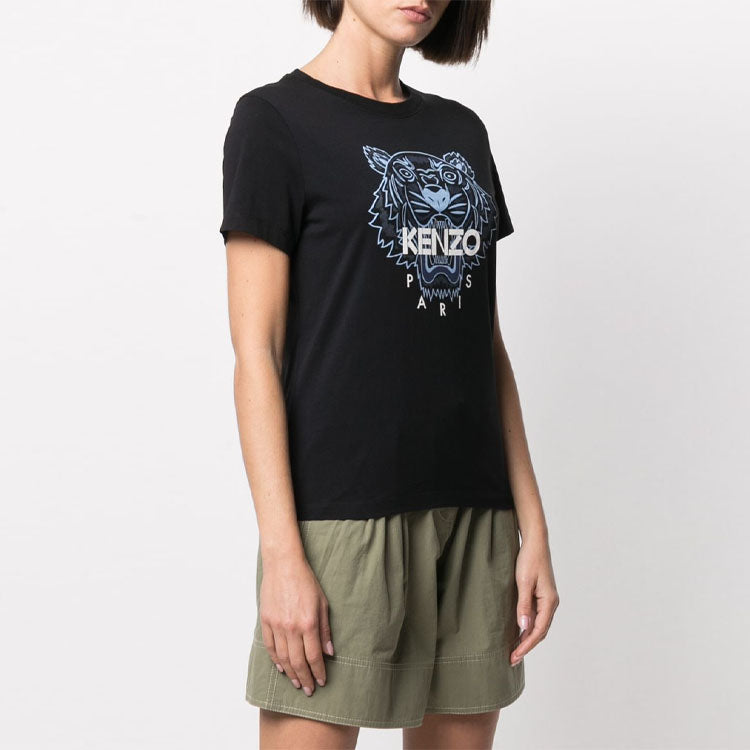 KENZO SS21 Logo Round-neck Short Sleeve Black FB52TS8464YB-99