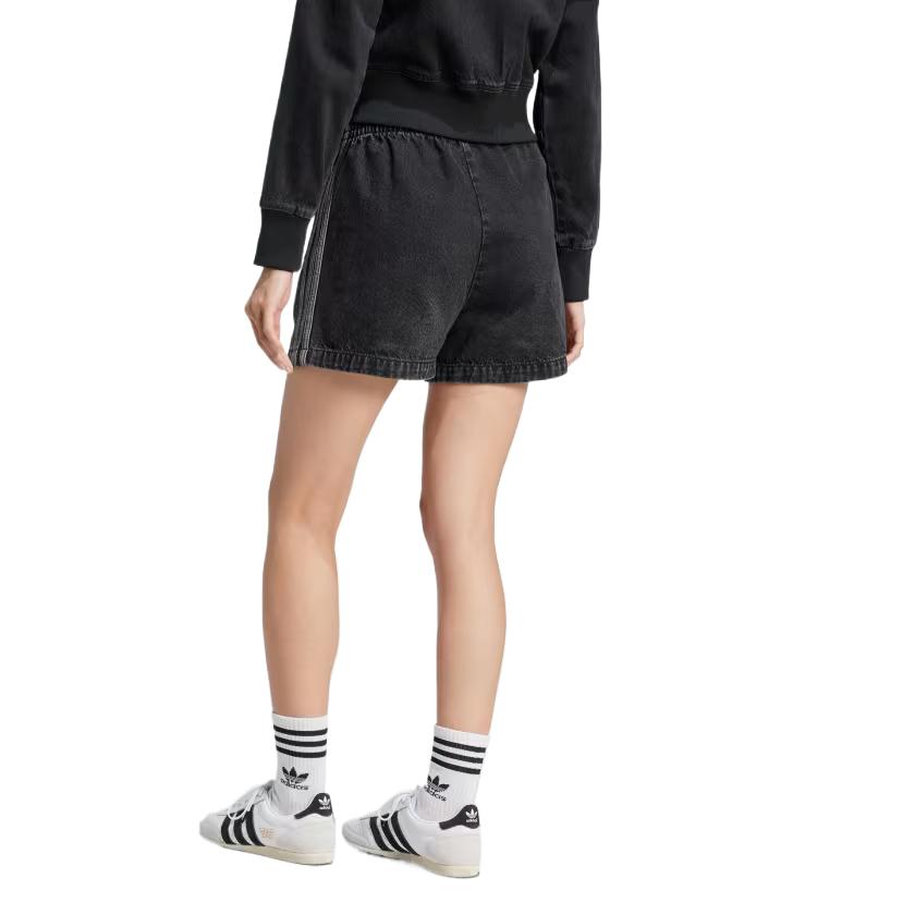 (WMNS) adidas Adicolor Denim Firebird Shorts Asia Sizing 'Black' JD3107