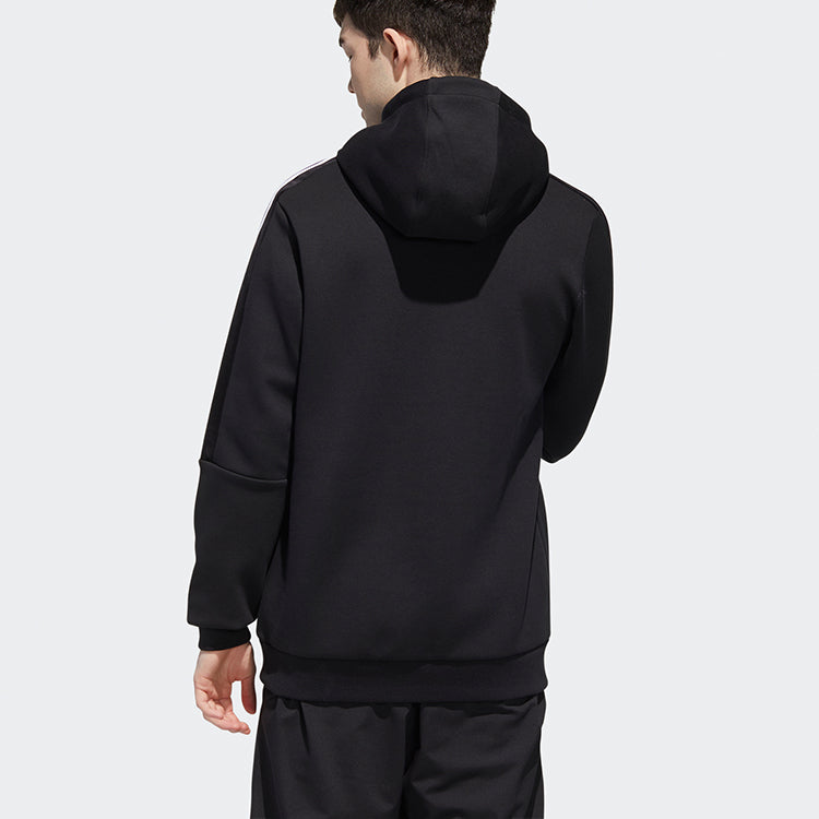 adidas neo M Cs Velour Hdy Sports hooded Long Sleeves Pullover Black GK8766