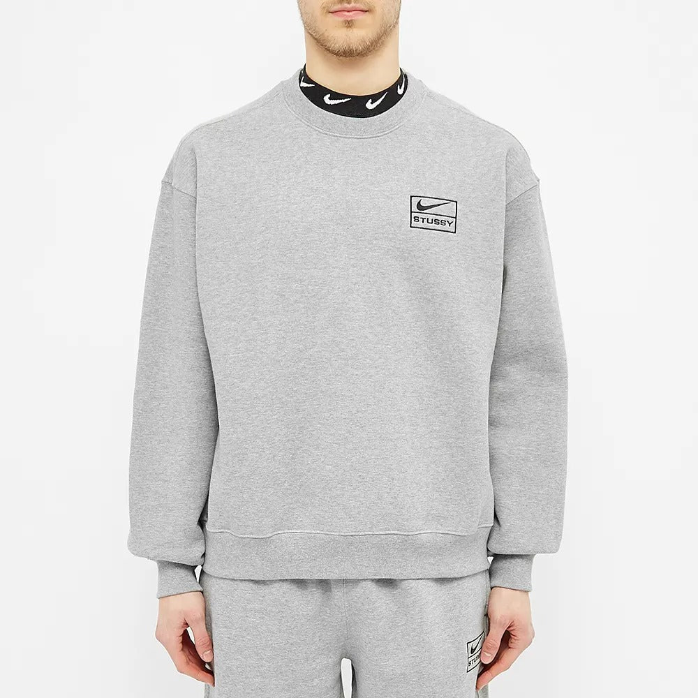 Nike x Stussy NRG BR Crew Fleece 'Grey' CT4311-063