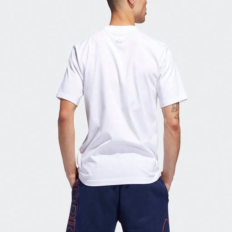 adidas originals TREFOIL ART TEE Round Neck Short Sleeve White DV3279