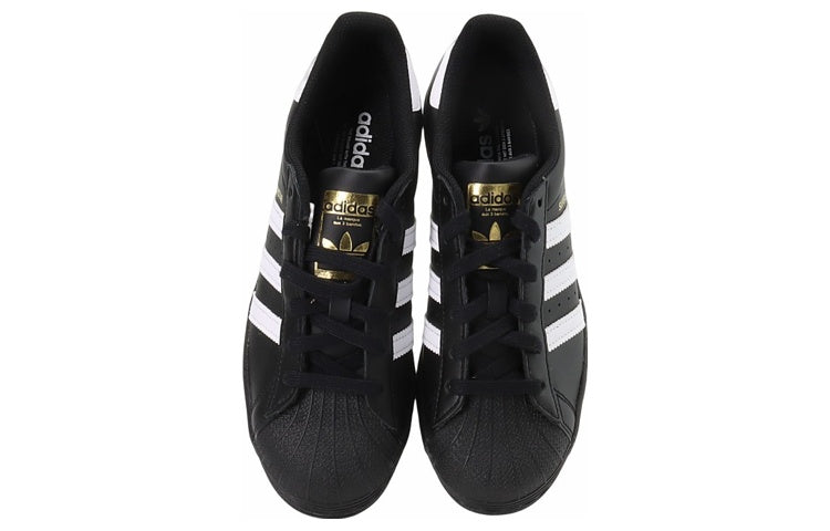 (GS) adidas originals Superstar Shoes 'Black' EF5398
