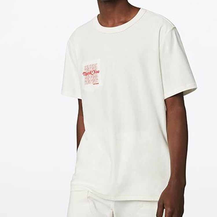 Converse reversible Alphabet Printing Short Sleeve Creamy White 10019650-A02