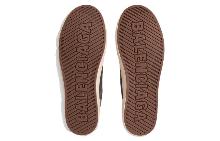 Balenciaga Paris High Top Sneakers 'Brown Leather and White Rubber' 688752W3RCA1890