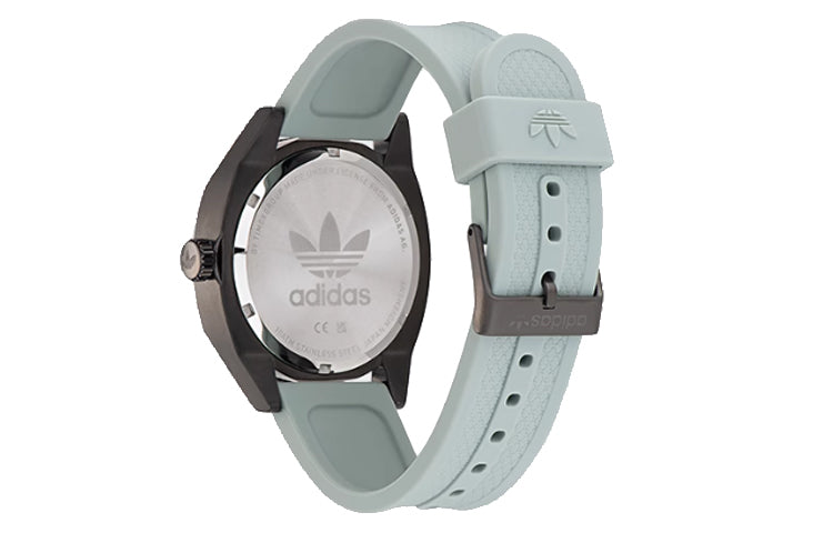 adidas Unisex Gray Silicone Strap Watch 'Teal Black' AOFH220012I