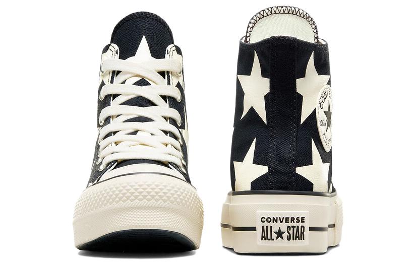 (WMNS) Converse Chuck Taylor All Star Lift Platform Large Stars High 'Black White' A09903C