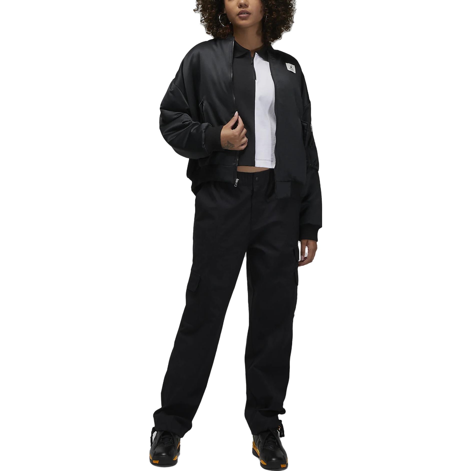 (WMNS) Air Jordan Flight Renegade Jacket 'Black' DQ9802-010