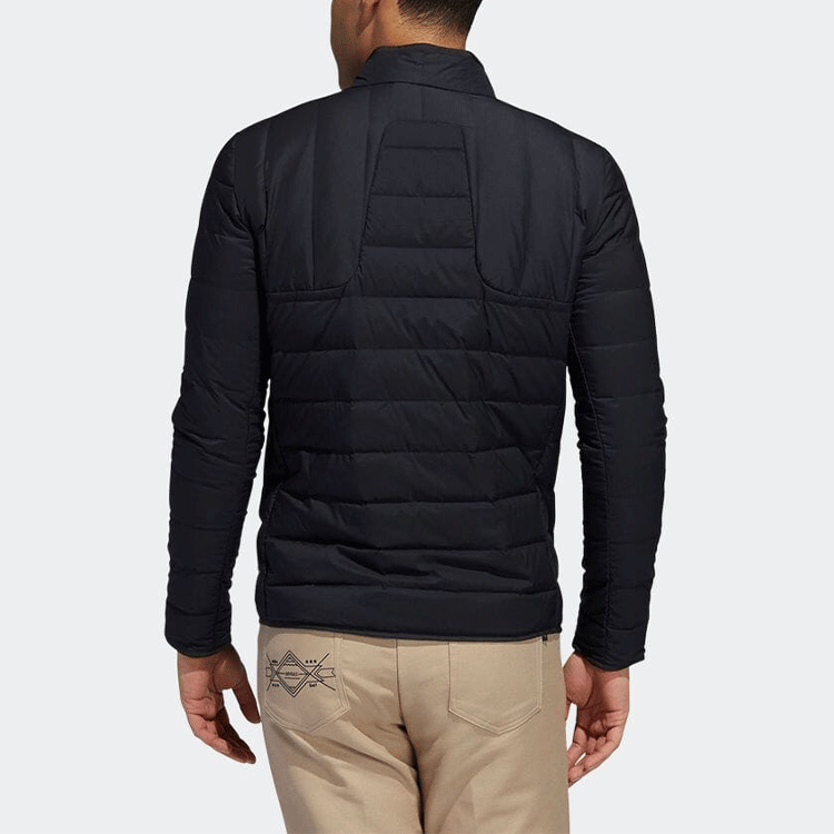 adidas Thin and light Long Sleeves Stand Collar Down Jacket Black FS6941