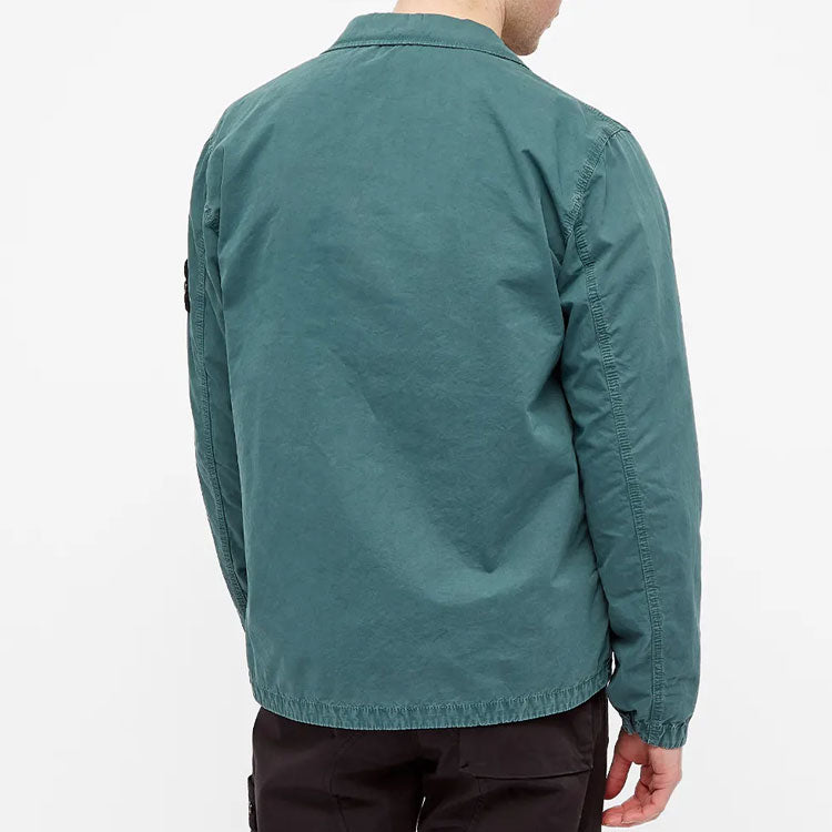 STONE ISLAND Zip Pocket Overshirt 'Petroleum' 7415117WN-V0157