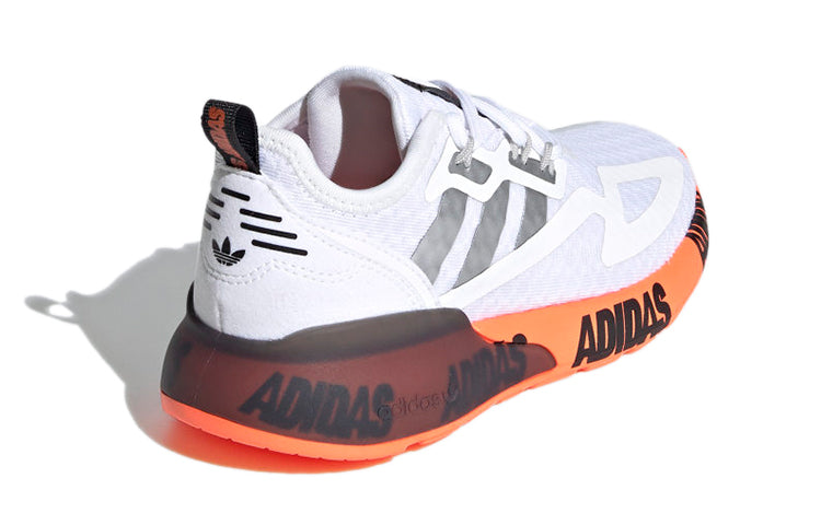(PS) adidas originals ZX 2K Shoes White/Orange FY2639