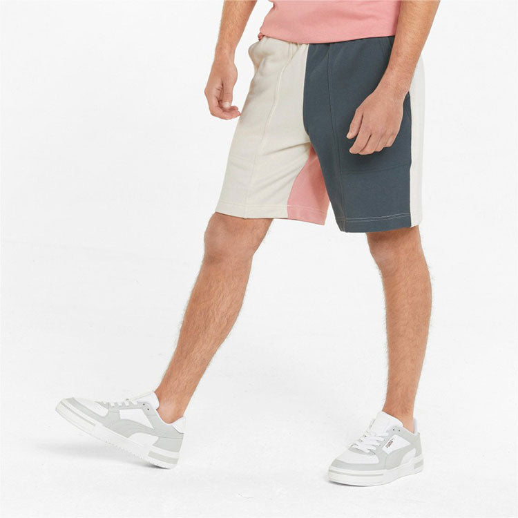 PUMA Logo Downtown Shorts 'White Green Pink' 535372-99