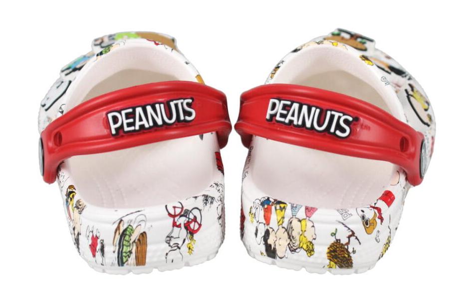(TD) Crocs Peanuts Classic Clogs 'White Red' 208631-94S