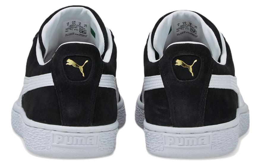 PUMA Suede Croc Casual Skateboarding Shoes Unisex Black White 387697-01
