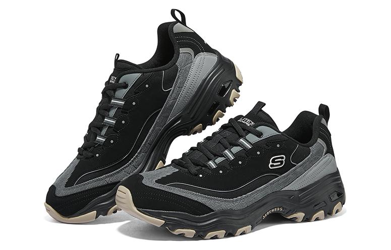 Skechers D'lites 1.0 Marathon Running Shoes 'Black Grey' 894265-BKGY