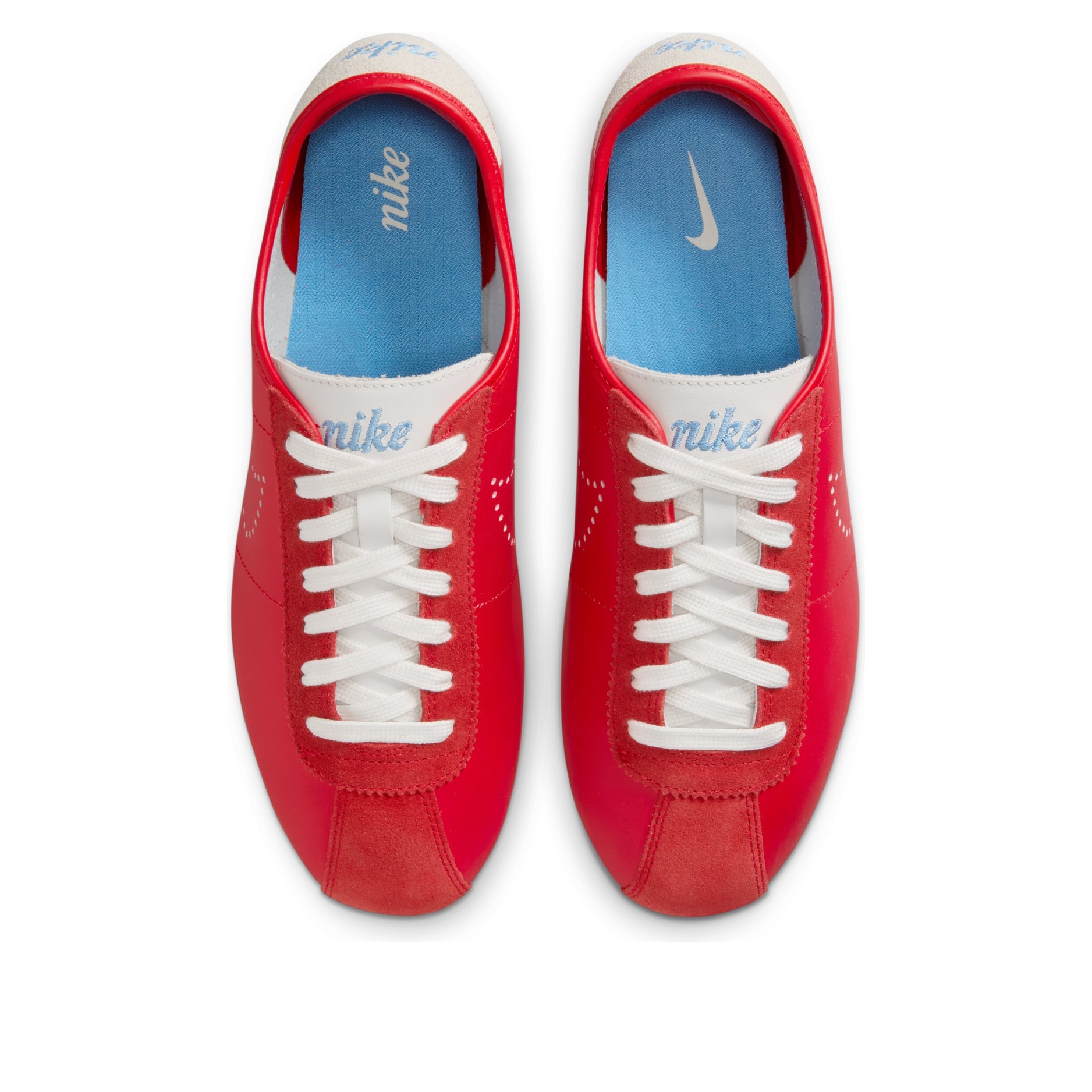(WMNS) Nike Cortez Leather 'University Red Blue Perforated Swoosh' HQ1841-600