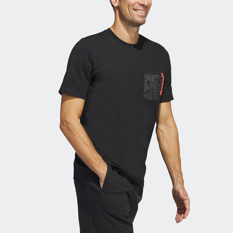 adidas City Escape Graphic Pocket Tee 'Black' HR3003