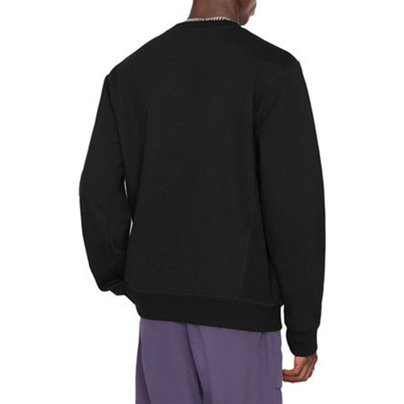 DIOR Flower Embroidery Round Collar Long Sleeve Male Black 113J687A0531-984