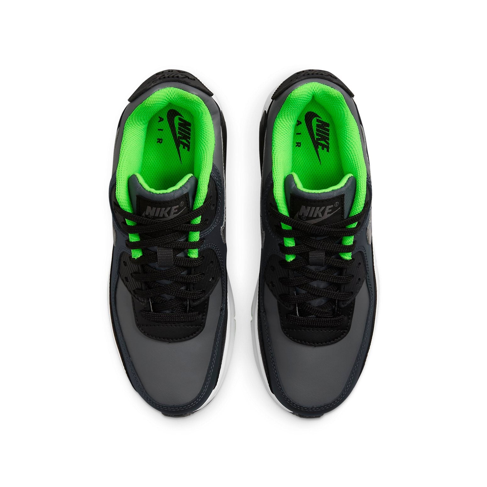 (GS) Nike Air Max 90 Leather 'Black Dark Smoke Grey' CD6864-016