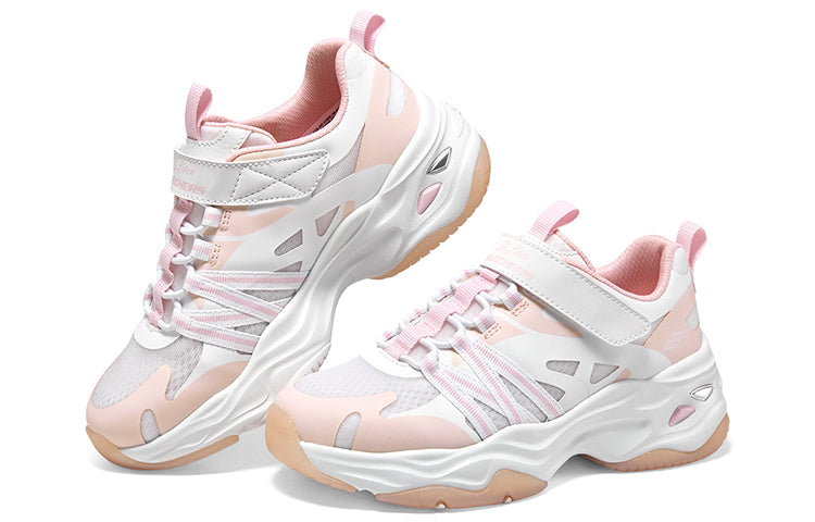 (GS) Skechers Dlites Chunky Shoes 'White Pink' 319004L-WLPK