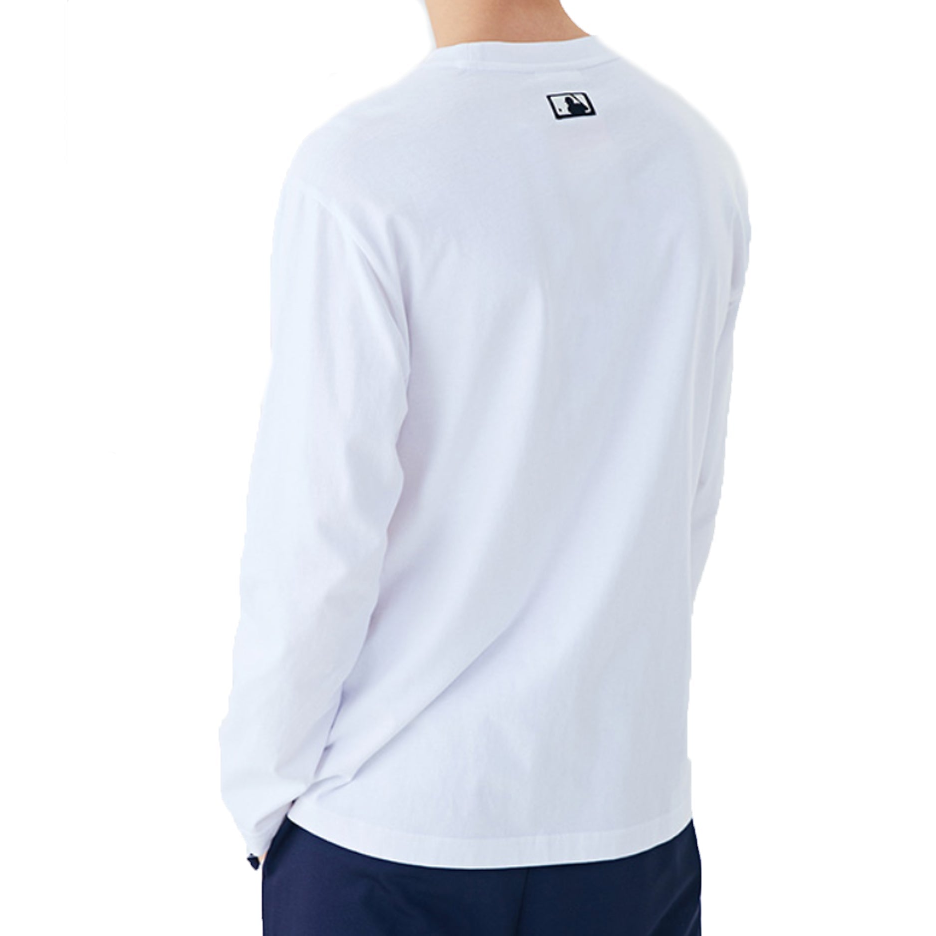 MLB Black NY Long Sleeves Unisex White 31TSL1011-50W
