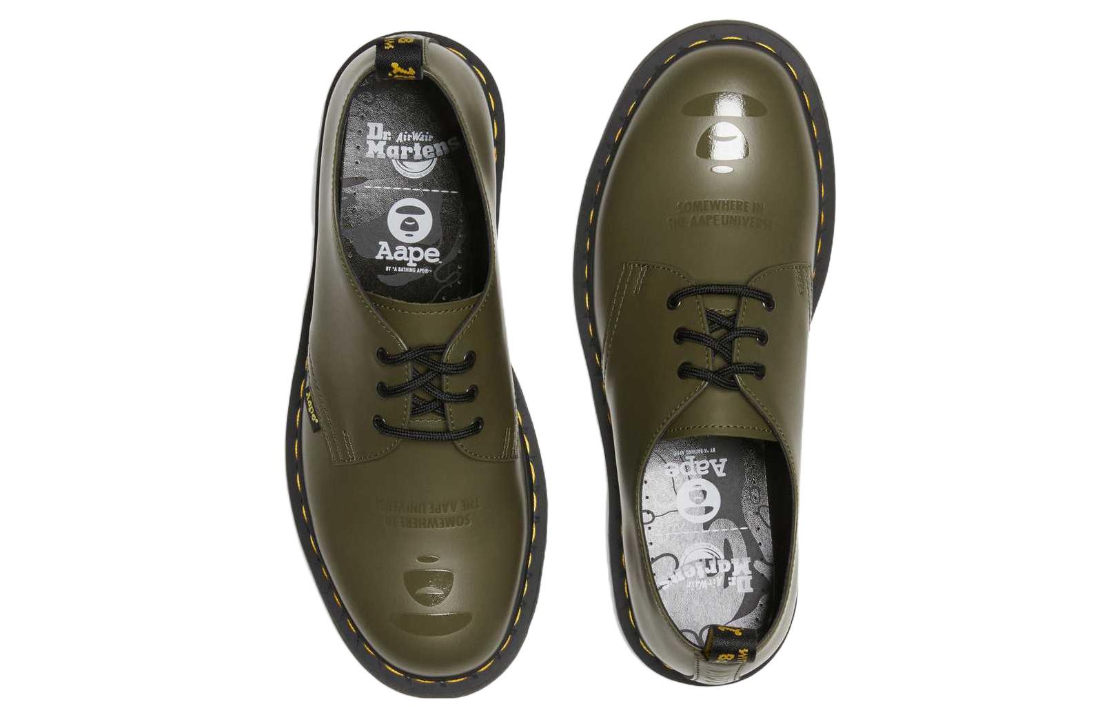 Dr. Martens 1461 AAPE Smooth Leather Oxford 'Olive Green' 27984355