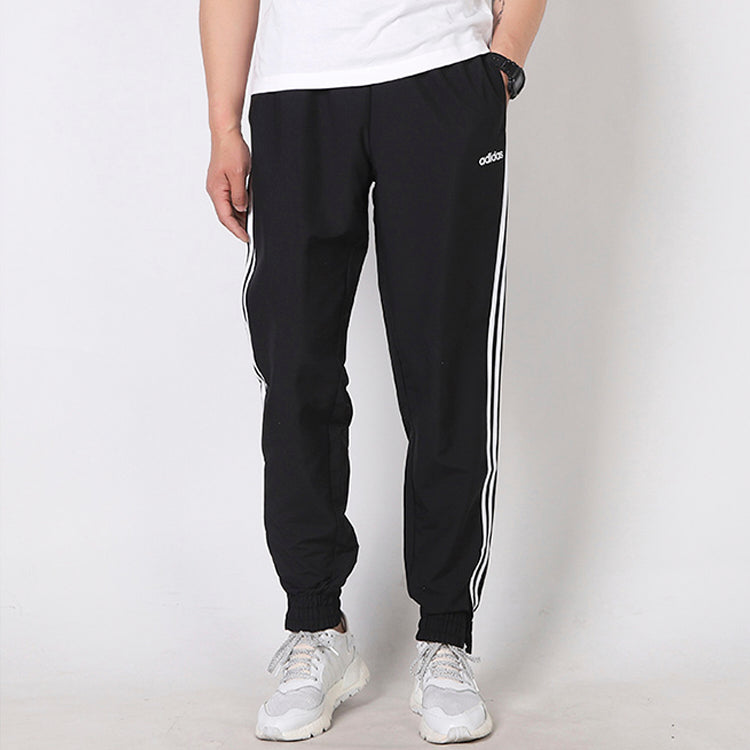adidas Knitted Sports Loose Long Pants 'Black' DZ8488
