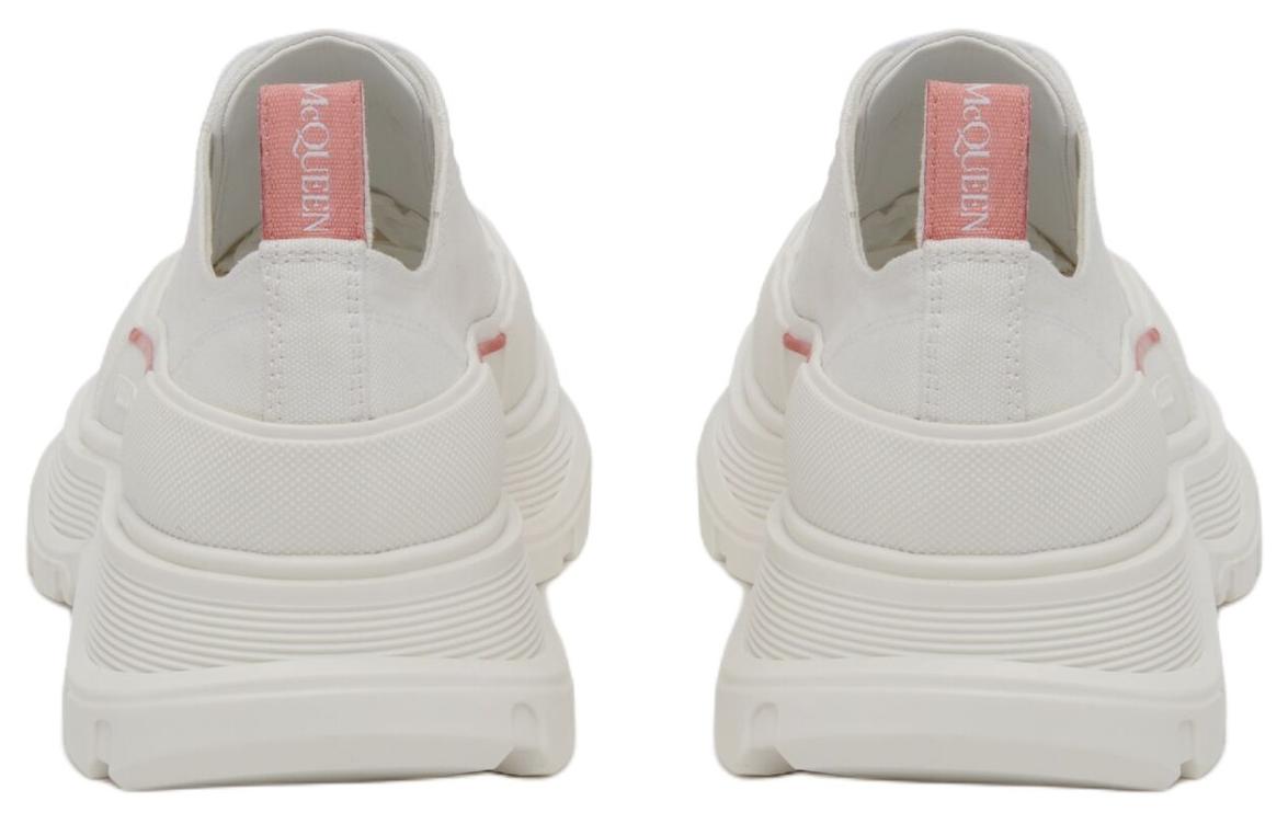 (WMNS) Alexander McQueen Tread Slick 45mm Lace Up Sneakers 'White Pink' 697072W4MV28763