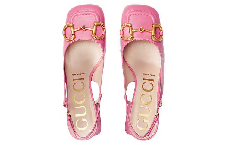 (WMNS) Gucci Mid-Heel Slingback with Horsebit 'Pink' 643892-C9D00-5609