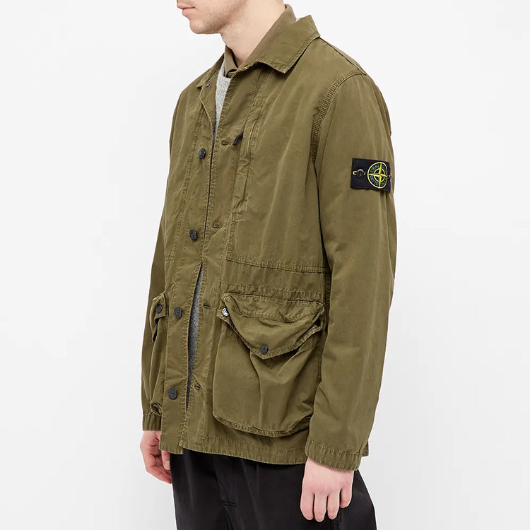 STONE ISLAND Vintage Canvas 3 Pocket Jacket 'Olive Green' 7415439WN-V0158