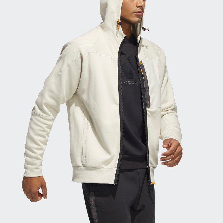 adidas Sports Hooded Jacket Creamy White HE9903