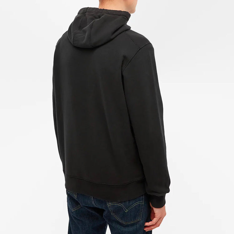 STONE ISLAND Garment Dyed Popover Hoodie 'Black' 731564120-V0029