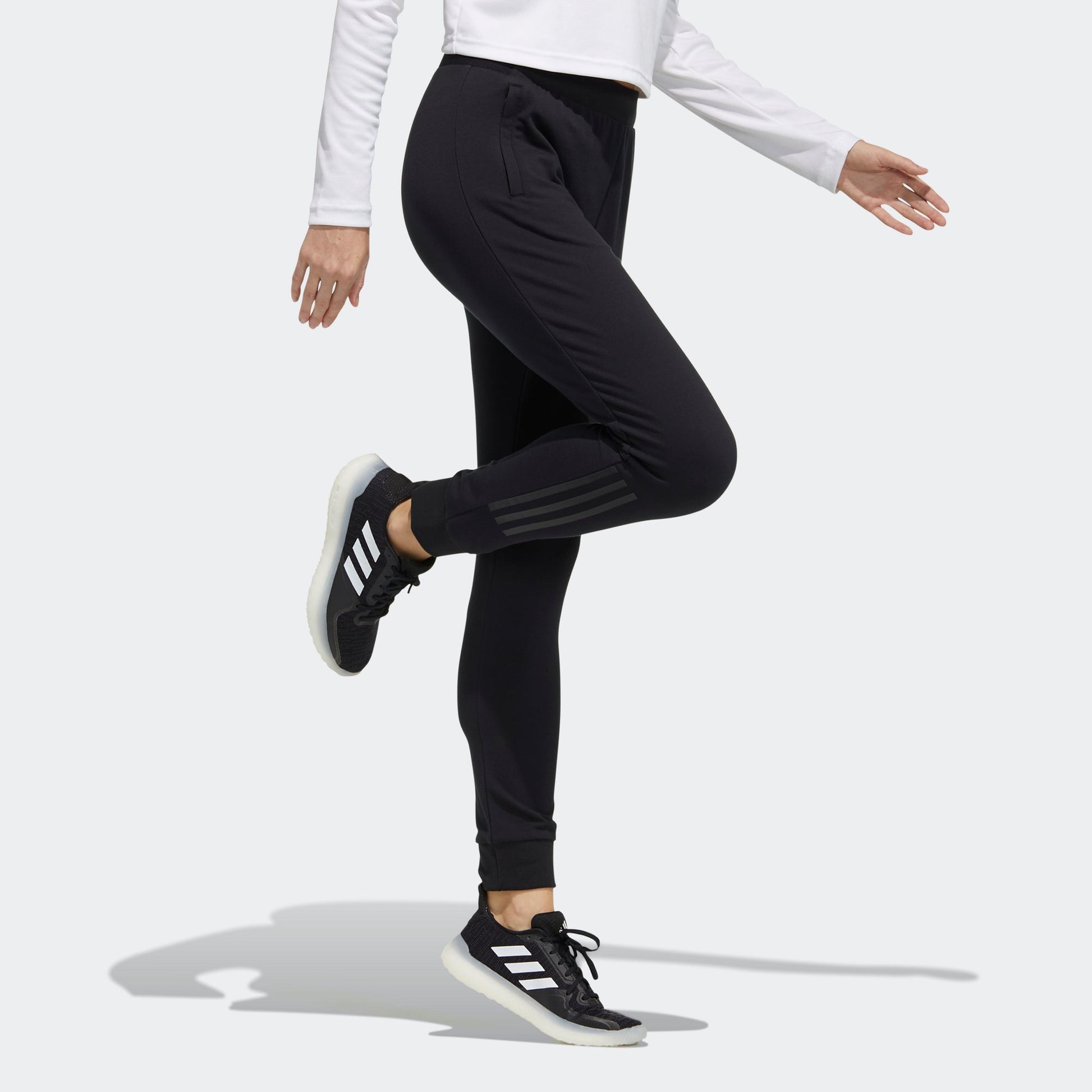 (WMNS) adidas Fi Pt Ft 3s Sports Stylish Casual Long Pants/Trousers Black GP0662