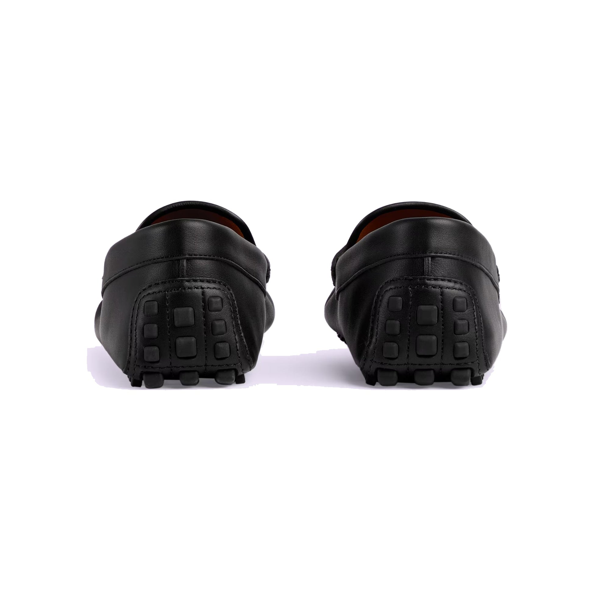 Gucci Leather Driver Shoes 'Black' 730148-1XH60-1000