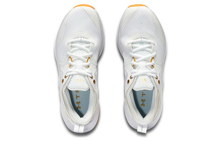 (WMNS) Under Armour HOVR Omnia Metallic 'White Metallic Gold Luster' 3025833-100