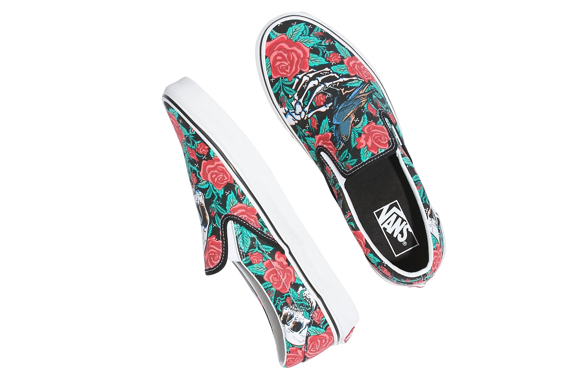 Vans Classic Slip-On 'Rose Skulls' VN0A7Q5D6BT