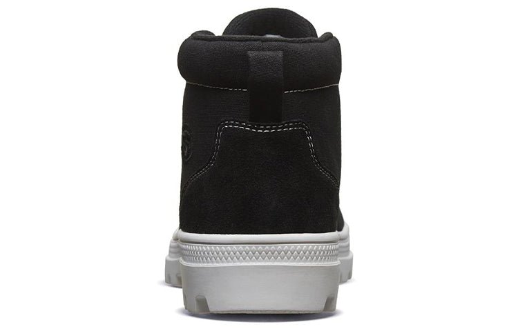 (WMNS) Skechers Roadies High-Top Canvas Shoes Black 74380-BLK