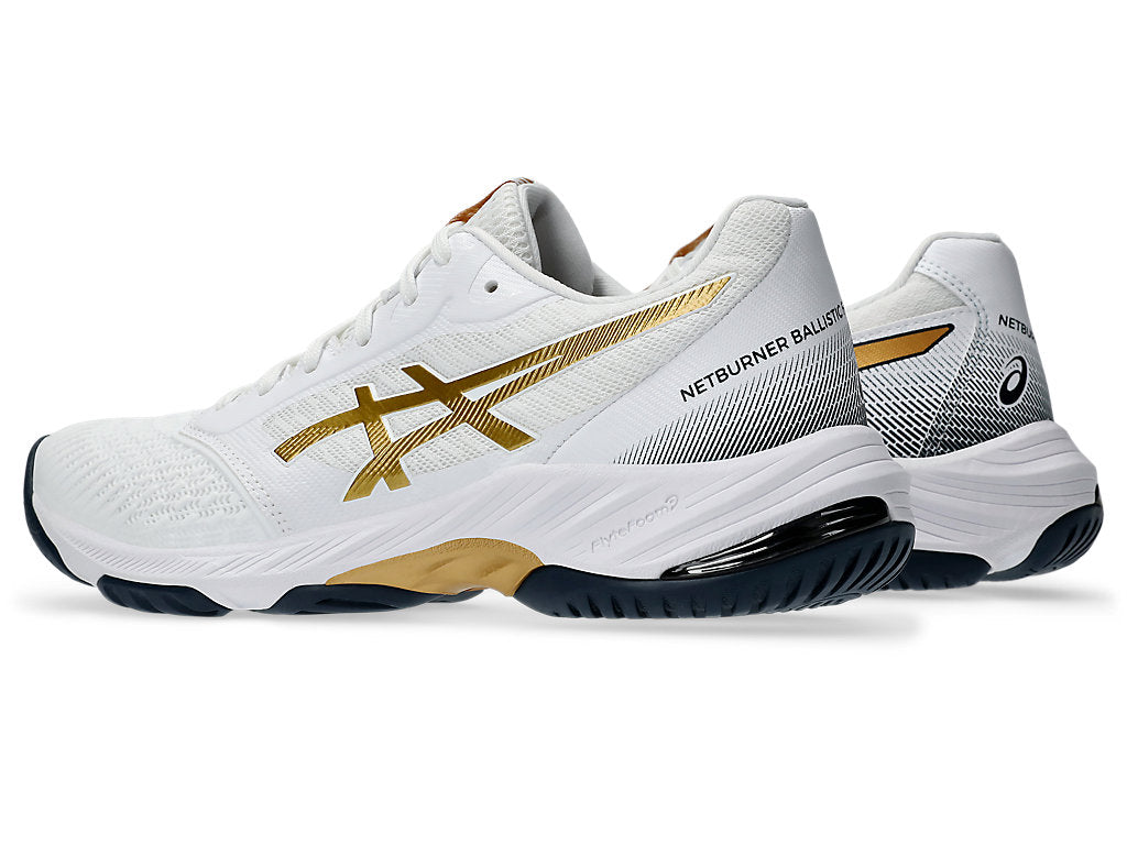 (WMNS) ASICS Netburner Ballistic FF 3 'White Pure Gold' 1052A069-110